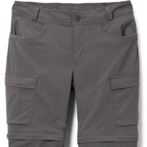REI Co-op Sahara Convertible Pants - 2 Petite - Color Asphalt